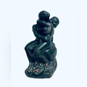 CM Chadwick Inc The Kiss By Rodin Statue Bronze Colored Art Sculpture Replica